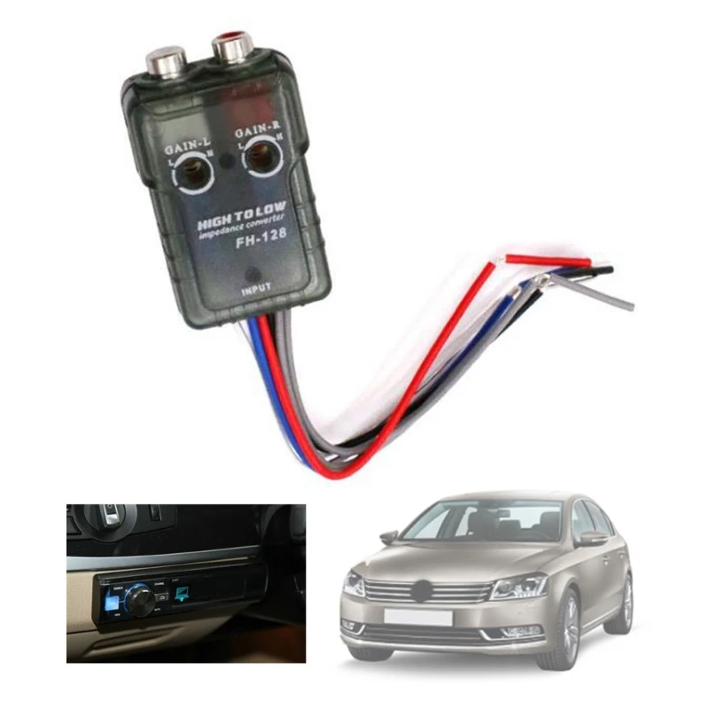 

Upgraded Car Transfer High Level Speaker To Low Level RCA Adapter Dropship