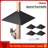Outdoor Squirrel Proof Baffle Kit Guard  Proof Baffle Heavy-Duty Pole Mount  Guard Stopper with Screws and Wrench for 4x4 Post 1
