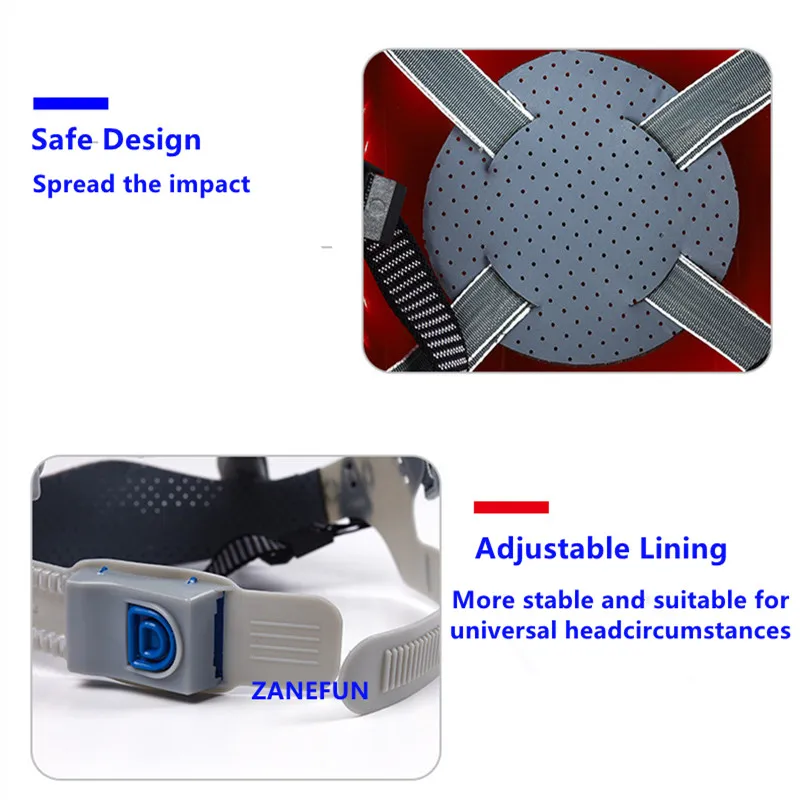 Safety Helmet Full Brim Construction Helmet Engineering Hard Cap White Blue Red Yellow Head Protection Working Hard Hat