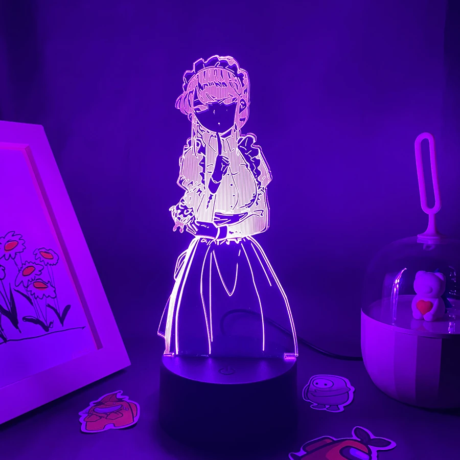 

Anime Komi Can't Communicate 3D Led Neon Night Lights Cool Gift for Friend Lava Lamp Bedroom Table Decor Manga Shouko Komi Light