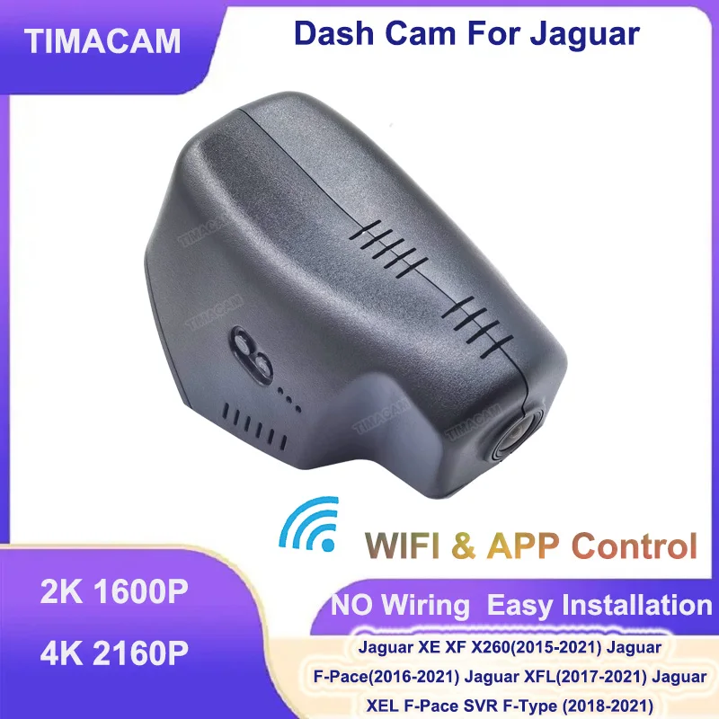 

4K 2160P Wifi Front and Rear Dash Cam For Jaguar XE XEL XF XFL X260 F-Pace SVR F-Type 2015-2023 2K Car Dvr Recorder Easy Install