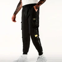 Classic Design Multi Flap Pockets Cargo Pants,Men's Loose Fit Drawstring Harem Cargo Jogger Pants 2