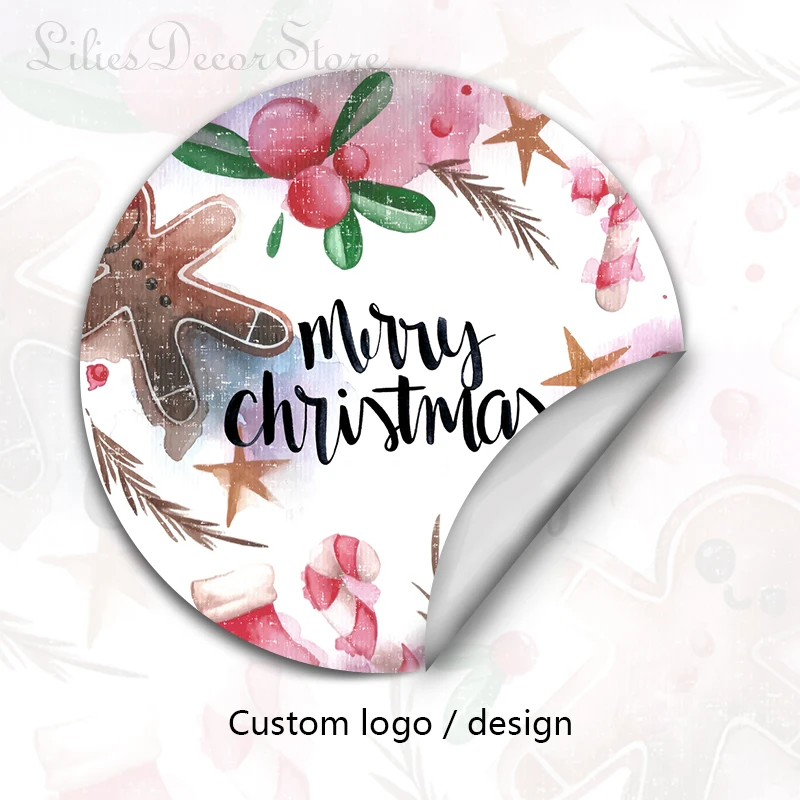 맞춤 스티커 1/1.5/1.8/2/2.4 인치 및 맞춤 로고 및 사진 스티커, 결혼식 생일 세례 감사 스티커