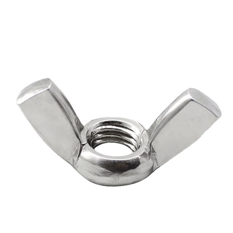 Wing Nuts 10pcs/lot Butterfly wing ram nut M3 M4 M5 M6 M8 M10 M12 Stainless steel/galvanized wing nut Manual fastening DIN315