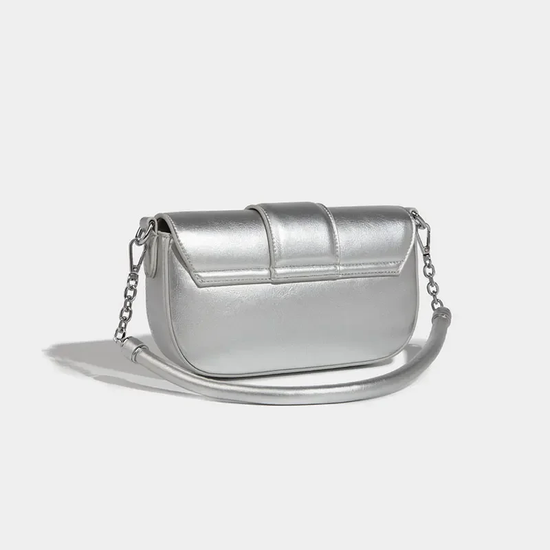 Leather Underarm Bag Chain Fashion Shoulder Bag for Women's Advanced Sense Crossbody Bag Casual Adjustable Commuting Handbag