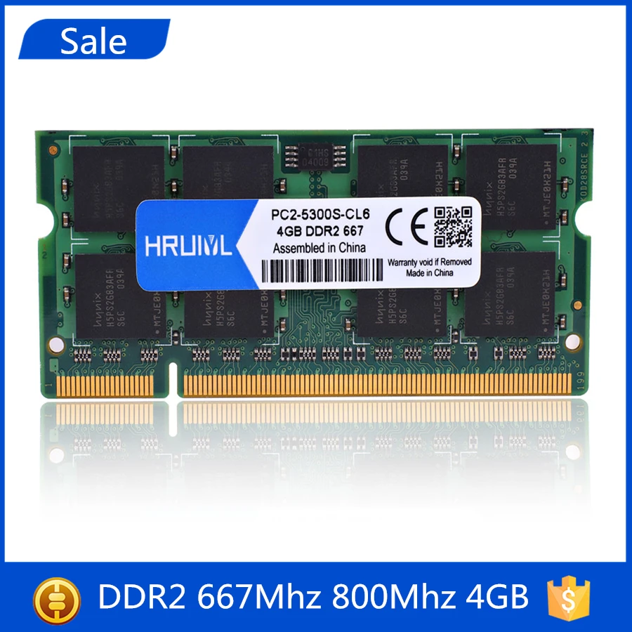 

Оперативная память DDR2 4 Гб ddr2 667 МГц 800 МГц для ноутбука