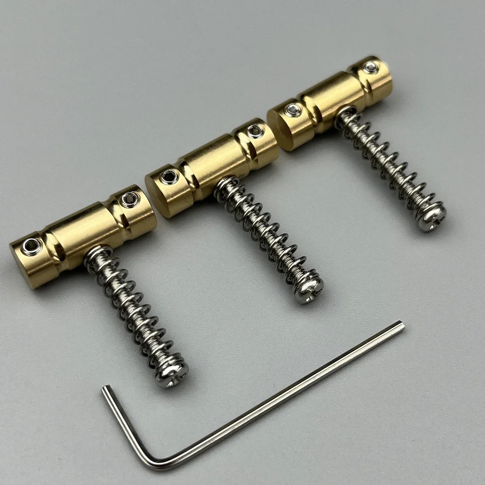 3 stücke In-Tune Goto Kompensiert Gitarre Brücke Sättel Messing Material Für TELE Gut 10,8mm String Abstand – Detail 2