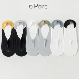 Calcetines tobilleros de algodón 100% para mujer, medias invisibles que  absorben el sudor, medias náuticas de tubo bajo, EU 36-42, 5 pares por  paquete - AliExpress