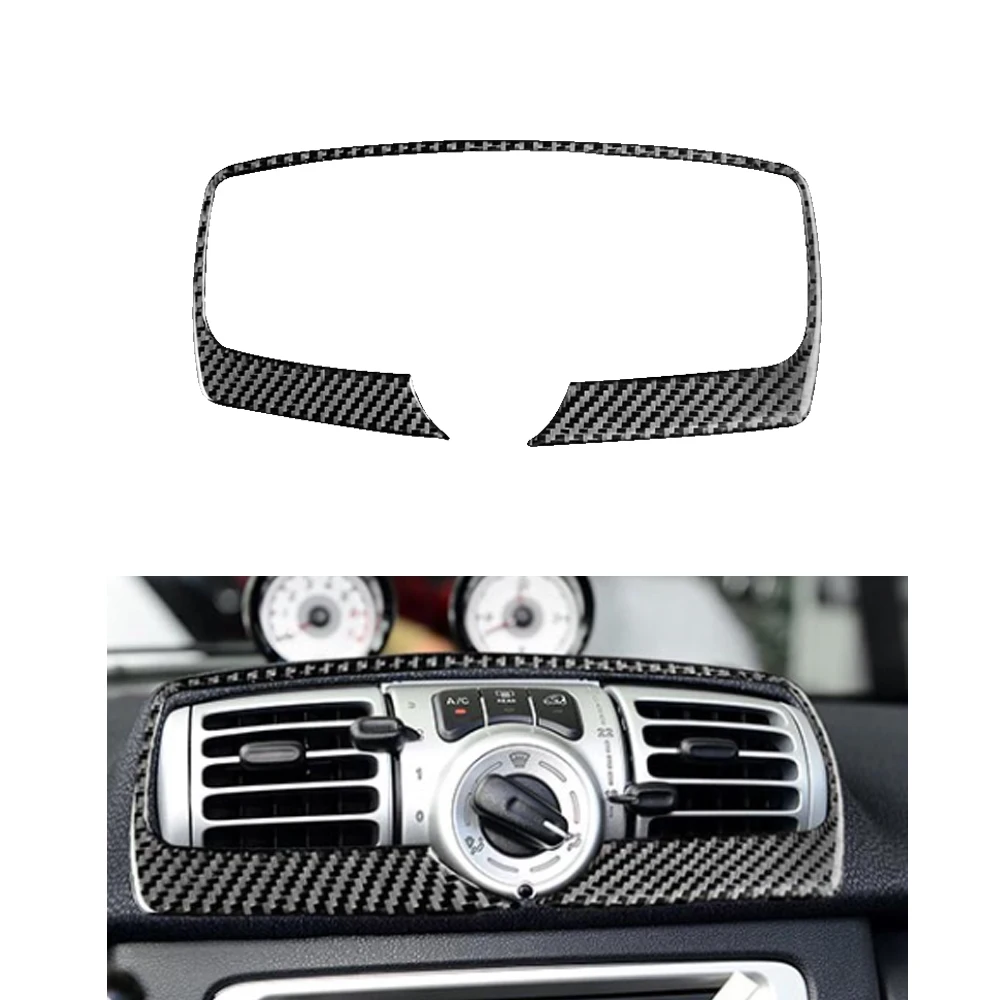 

For Benz Smart Fortwo 451 Coupe Cabrio Pure Pulse Passion 2011 2012 2013 2014 2015 Carbon Fiber Air Conditioner Outlet Stickers