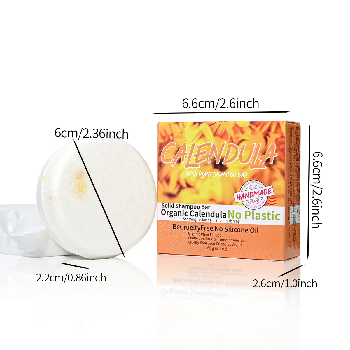 Calendula flower and plant essential oil shampoo soap handmade soap with rich aroma, oil control and moisturizing hair 3
