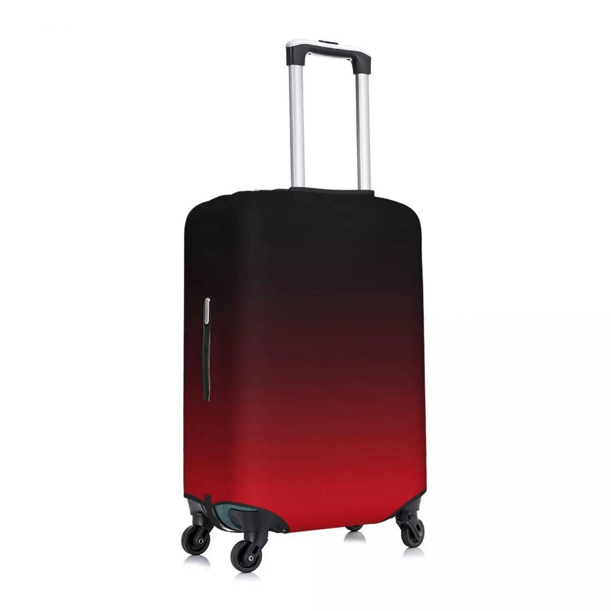 Bright Red And Black Ombre Suitcase Cover Flight Minimalist Gradient Useful Luggage Supplies Business Protector 3
