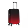 Bright Red And Black Ombre Suitcase Cover Flight Minimalist Gradient Useful Luggage Supplies Business Protector 3