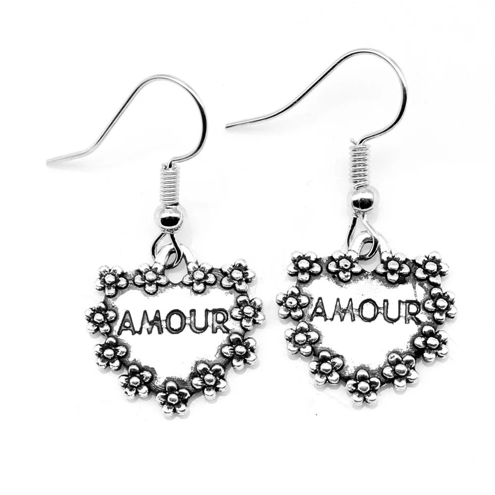 

1 Pair Love Heart Earring For Woman Trendy Jewelry 17x17mm