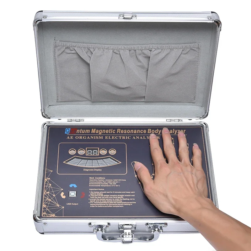 

9th generation infrared hand touch quantum magnetic resonance and meridian bio analyzer
