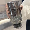 300/500/750ml Large Glass Water Bottle with Straw 2 Lids Clear Kawaii Drinking Bottle Leakproof Iced Coffee Cup for Woman Girl 3