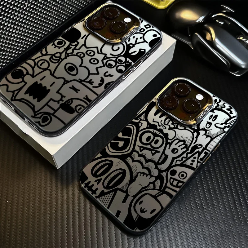 Custodia Per Telefono Anticaduta Con Graffi Neri Super Cool Per IPhone 16 15 14 13 12 11 Pro Max X XS Max XR 7 8 16 Plus SE2 Cover Rigida Opaca - Foto 2