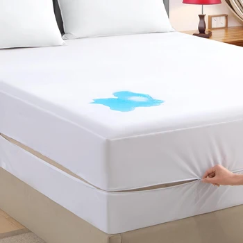 Housse de matelas zippée pour literie - Protecteur de matelas 100 % imperméable - Housse de matelas absorbante et entièrement placée sur six côtés 1