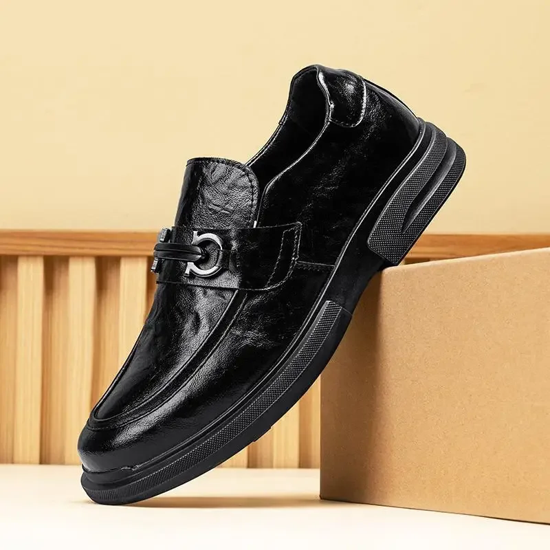 

Men's Shoes Men's New Suit Shoes Korean Style Retro Casual Leather Men's Business Leather