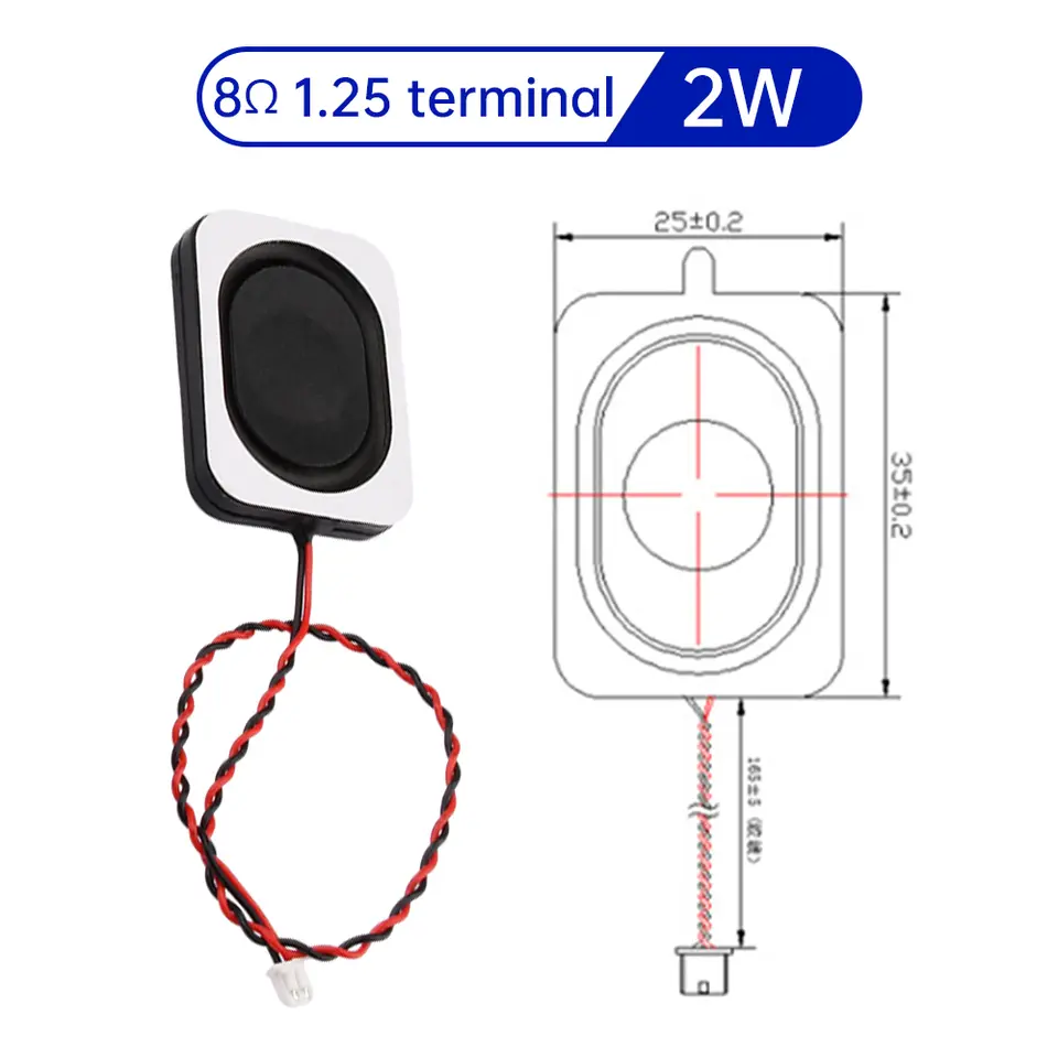 1-10PCS 4 ohm 3W/ 8 ohm 2W Speaker Square Small Cavity Notebook Computer 3525/2535 Ultra-Thin Box Speaker image 12