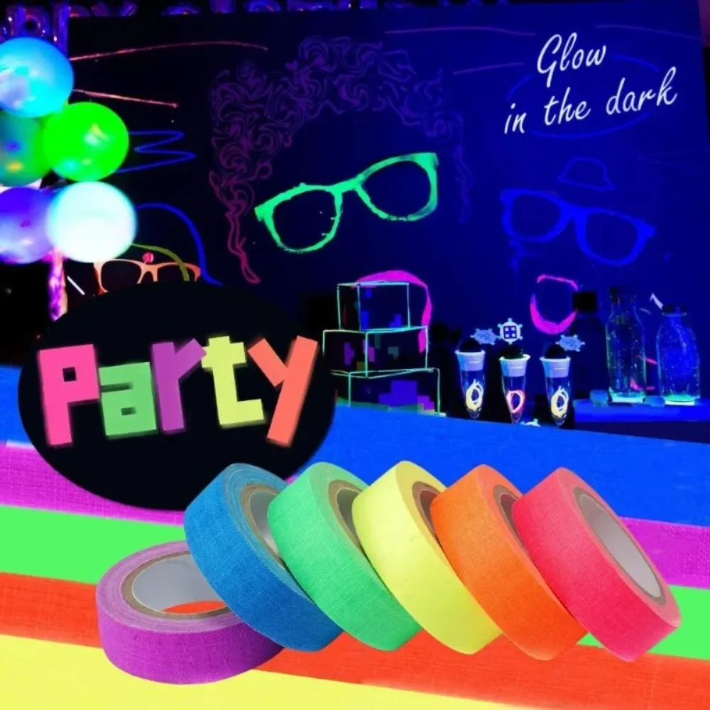 Description Picture 2 of itemFiber Tape Glow in the Dark Mark Props High Viscosity and Wear Resistance Stage UV Fluorescence Adhesives Sealers Hardware Home