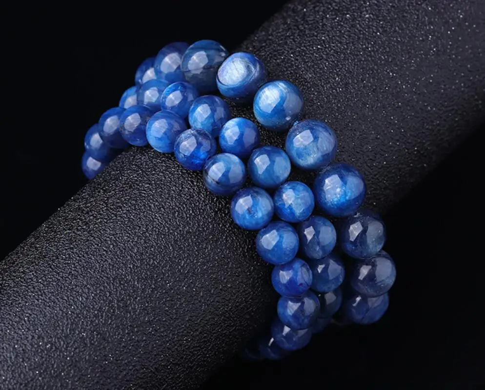 wow!  Brazil  devil blue aquamarine round 8mm A  bracelet 7.5inch wholesale beads  nature