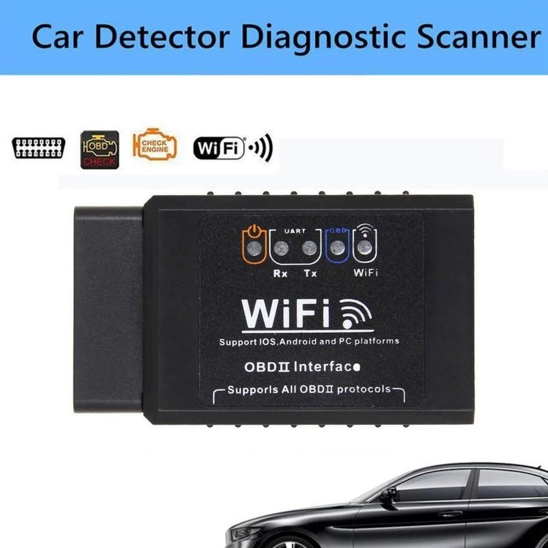 ELM327 WIFI  OBD2 Scanner For iOS/Android Car Code Reader Elm-327 Wi-Fi V 1.5 Wi Fi ELM 327 OBD 2 Auto Diagnostic Tools V1.5 portable car battery charger