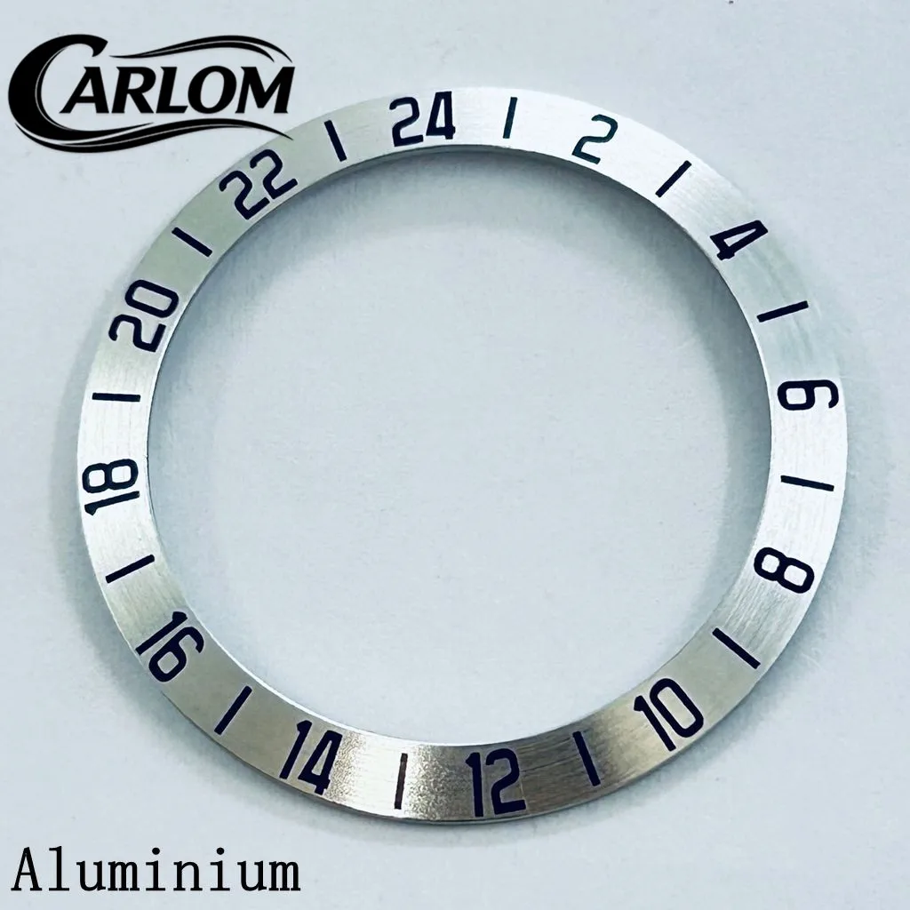 Multicolor GMT Aluminum/Ceramic Sloping Bezel Insert for 40mm Watch Case - Premium Watch Accessory