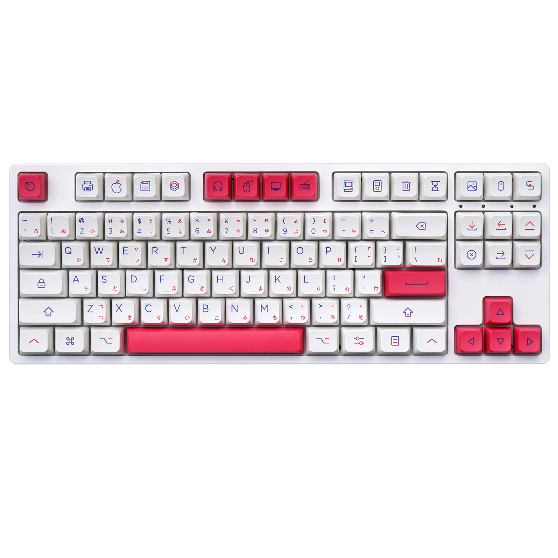 Gmk Kon Momo Teclas Pbt Dye Subbed Mda Perfil Keycap para 61 64 84 87 96 980 Layout 142 Teclas por Conjunto - Imagem 4