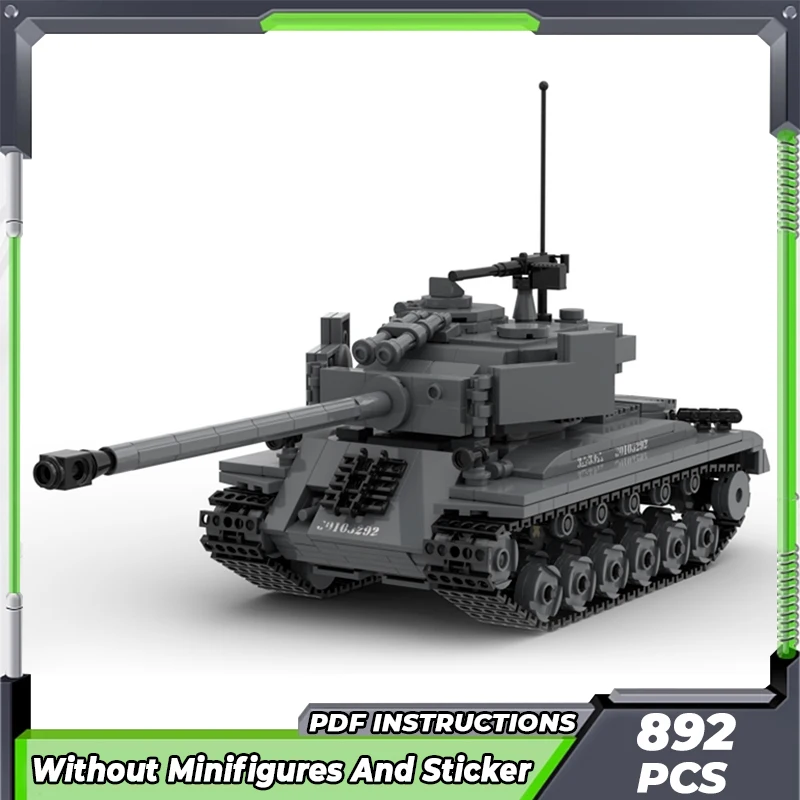 

Moc Building Bricks Military Model T26E1-1 Super Pershing Tank Technology Modular Block Gifts Toys For Children DIY Set Assembly