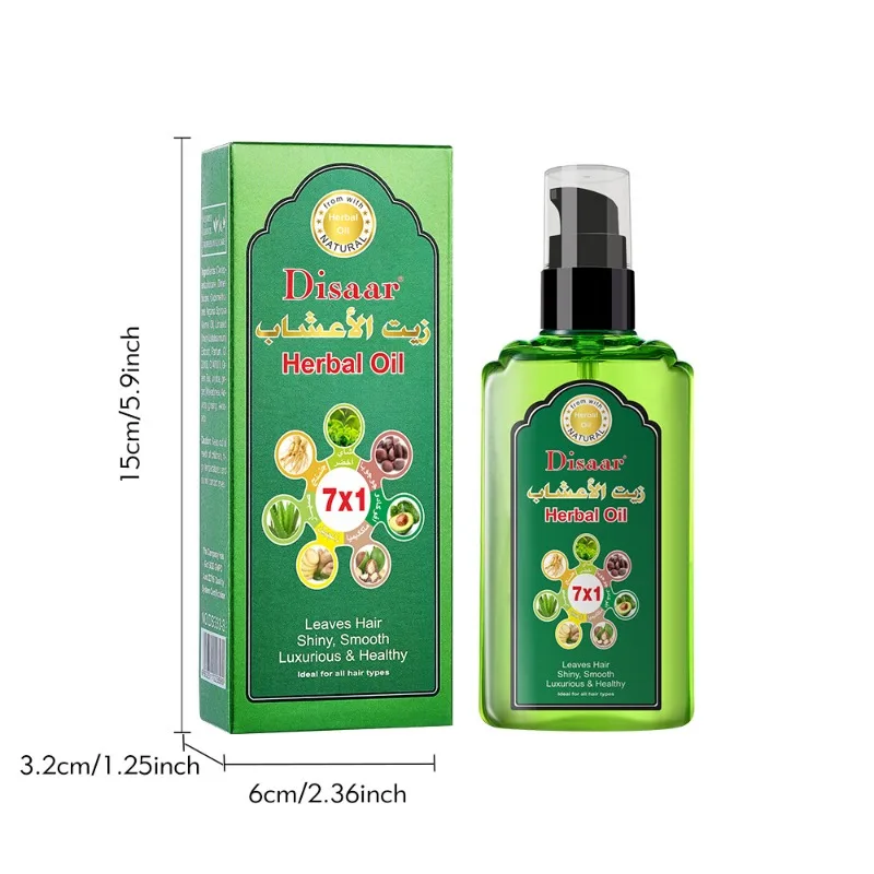 Pure Natural Herbal Oil Hair Treatment 120ml Damaced Repair and Reduce Bifurcation Hair Growth Care Oil