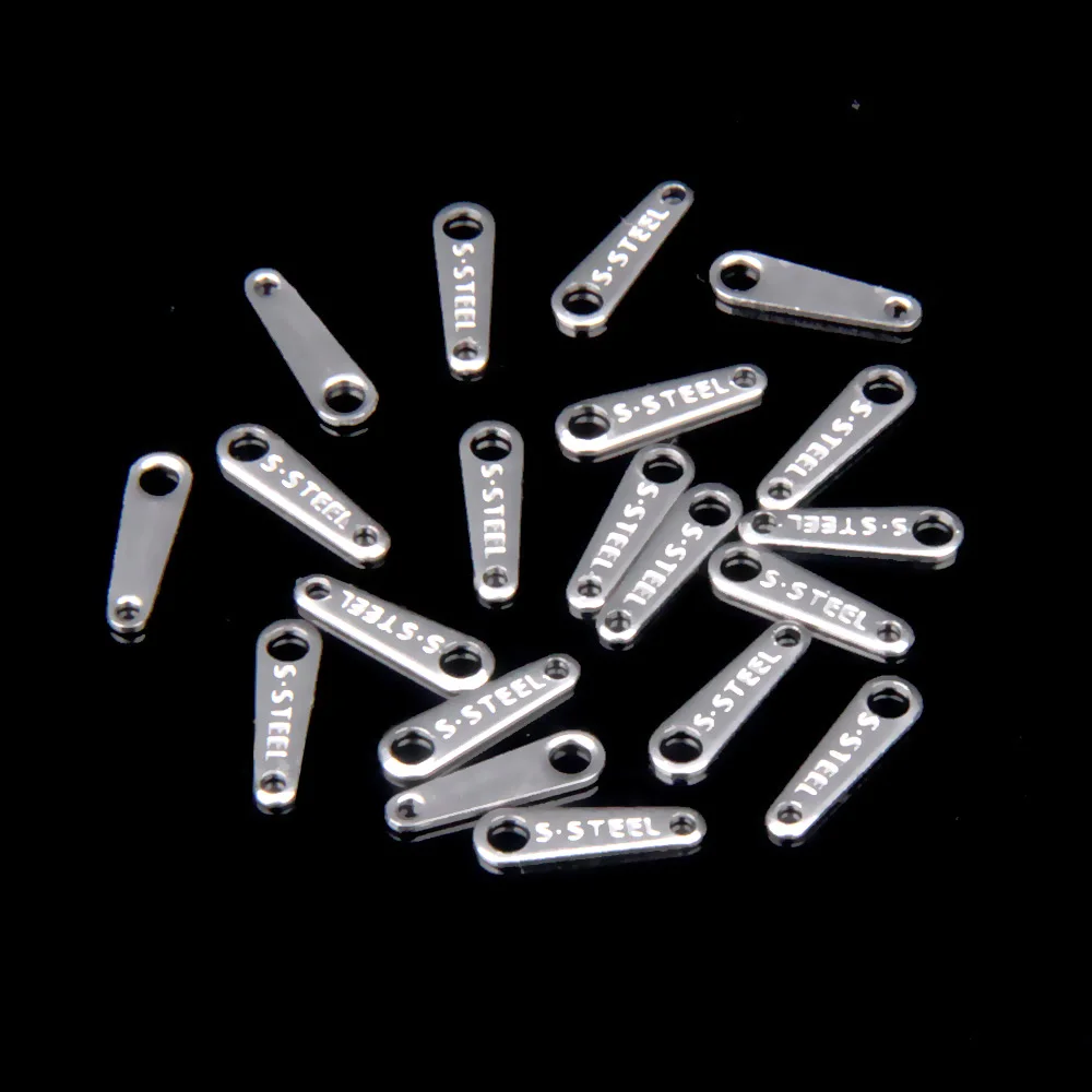 50 Stück Edelstahl Small End Tail Charm Anhänger Halskette Verlängerungskette Charms für DIY Schmuckherstellung Bastelzubehör – Detail 11