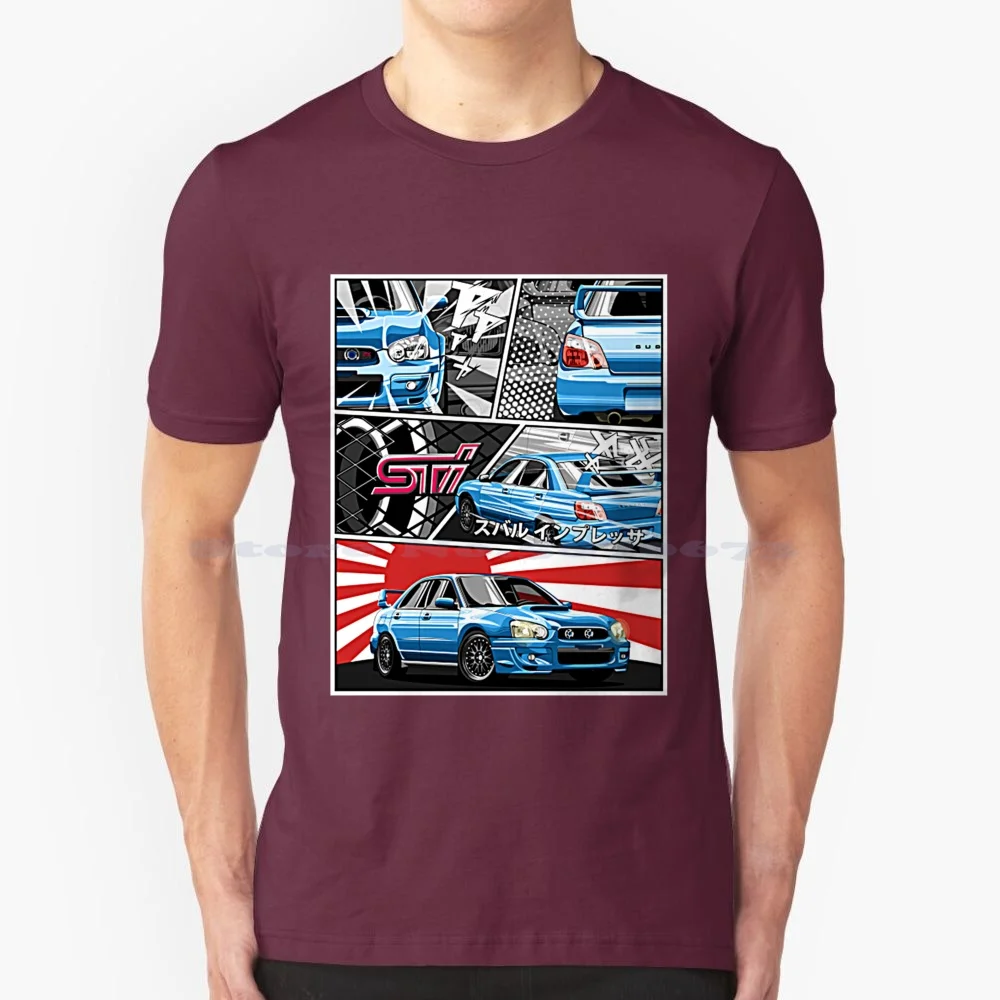 Wrx Sti T-Shirt T Shirt 100% Cotone Tee Wrx Sti Car Jdm Legacy Street Race Wrx Sti Subie Wrc