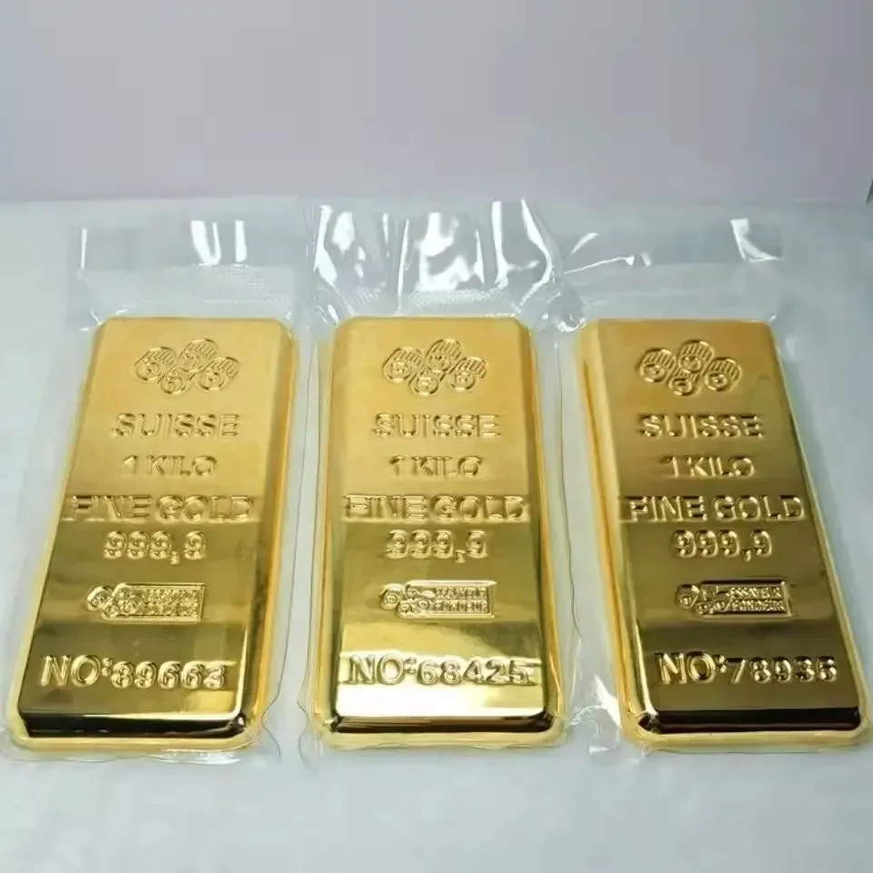 1:1 コピースイス 1 キロ/1000 グラム 24 k ゴールドバー地金レプリカ