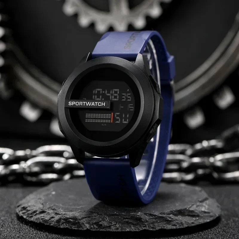 Orologio Digitale Sportivo Uomo LED – Impermeabile 30m – Modello 82-66F – Nero, Blu, Rosso, Bianco - Foto 3