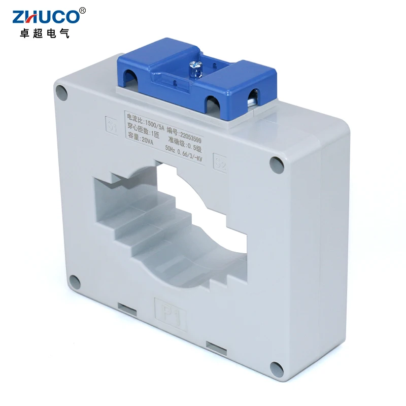 

BH(LMK)-0.66-80-CT 1500/5 Ampere Current Ratio 82*21mm Hole Size 20VA 0.66KV 50Hz 0.5 Grade Current Transformer Mutual 1T CT