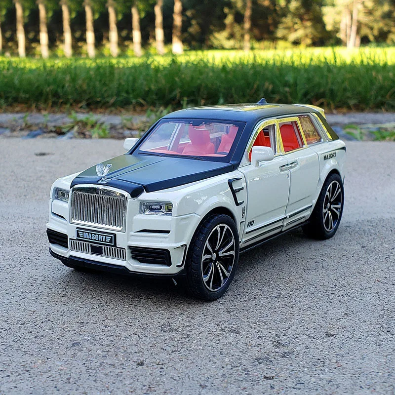 1:32 MASORY Rolls Royce Cullinan SUV Alloy Diecasts & Toy Vehicles Metal Car Model Sound and Light Kids Toy Collection 1 32 alloy 12th crown car model diecasts vehicles metal pull back car simulation sound light collection kids toy