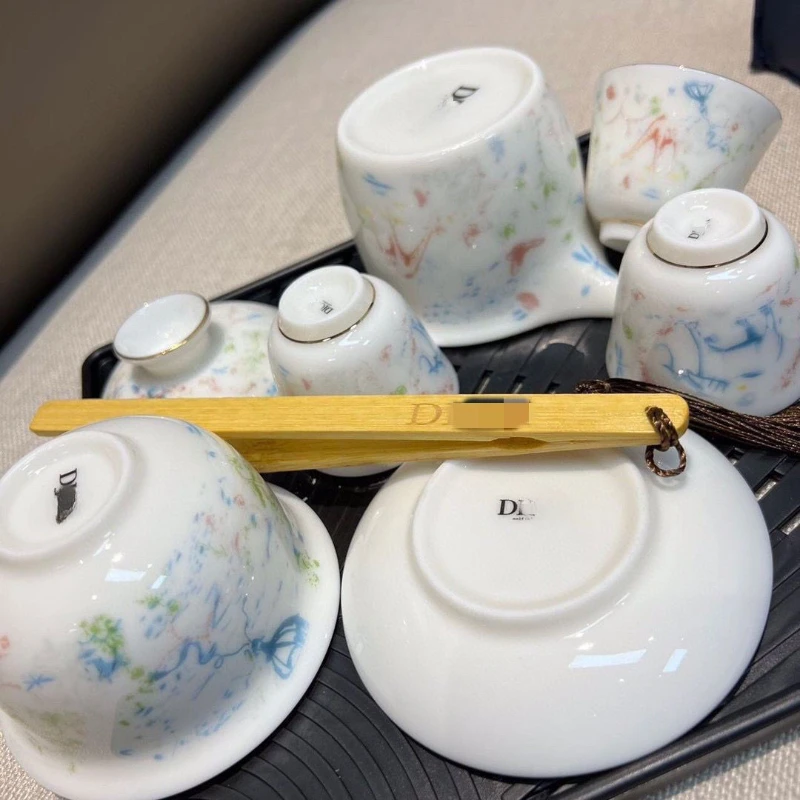 Dio Chinese Ceramic Tea Set Purses Gift Set Exquisite Porcelain Upscale Business Gifts