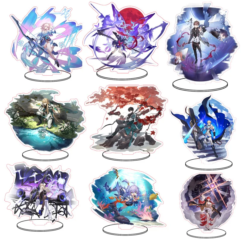 

Honkai Star Rail Action Toy Figures Bailu Plate Desk Decor Himeko Standing Kafka Collection Ornament Blade Acrylic Doll Kid Toy
