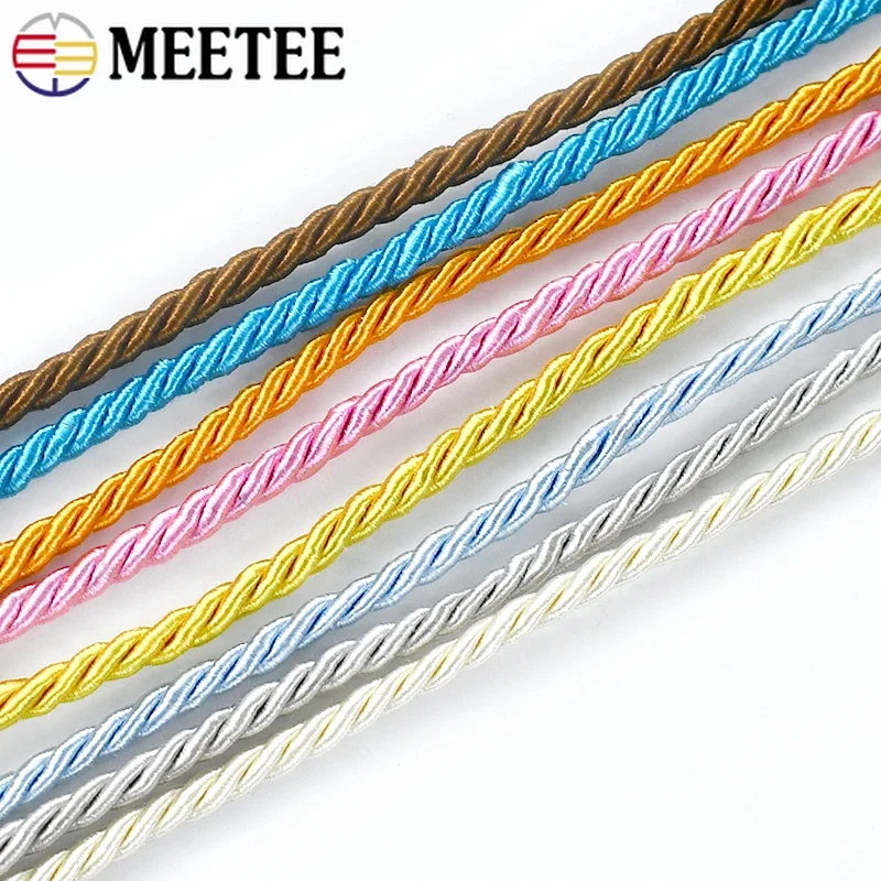 3mm Polyester Braided 3 Strand Twisted Rope Cushion Pillow Decoration Cords Bag Home Textile Sewing Accessories 5/10M
