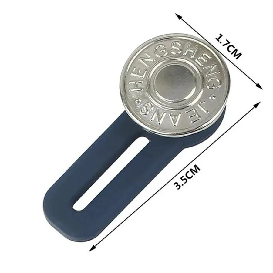 5Pcs Metal Button Extender for Pants Jeans Free Sewing Adjustable Retractable Waist Extenders Button Waistband Expander