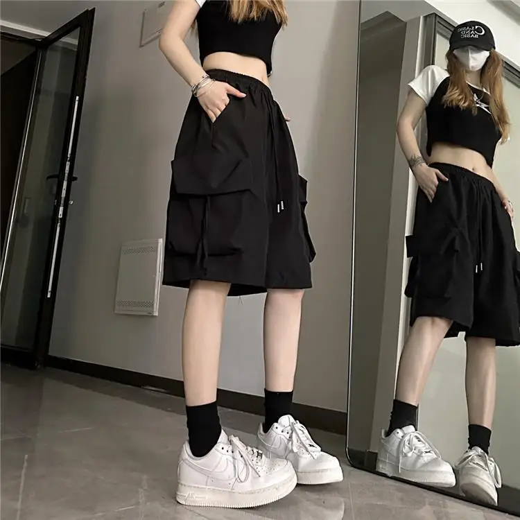 Sports shorts women's summer wide-leg casual quick-drying overalls five points
