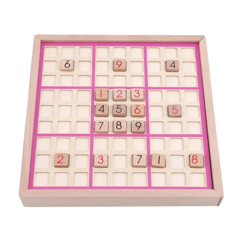 Children Sudoku Chess Beech International Checkers Folding Game Table Toy Gift Learning Education Puzzle Toy