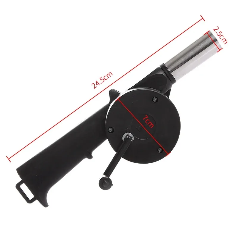 Hand Crank BBQ Fan Portable Outdoor Barbecue Air Blower Cooking Picnic Bellows for Picnic Camping Hiking Stove Grill Accessories