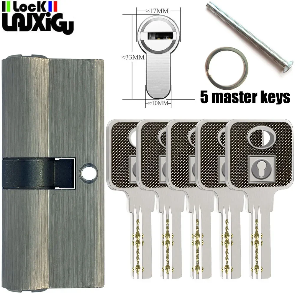 50-120mm Cylinder door Door Cylinder Biased Lock Double Key Anti-Theft Entrance Brass Door Lock Lengthened Core Keys door lock cylinder