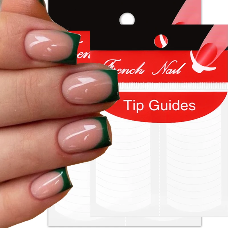 White French Nail Art Form Guide Stickers Tips Design Decal French