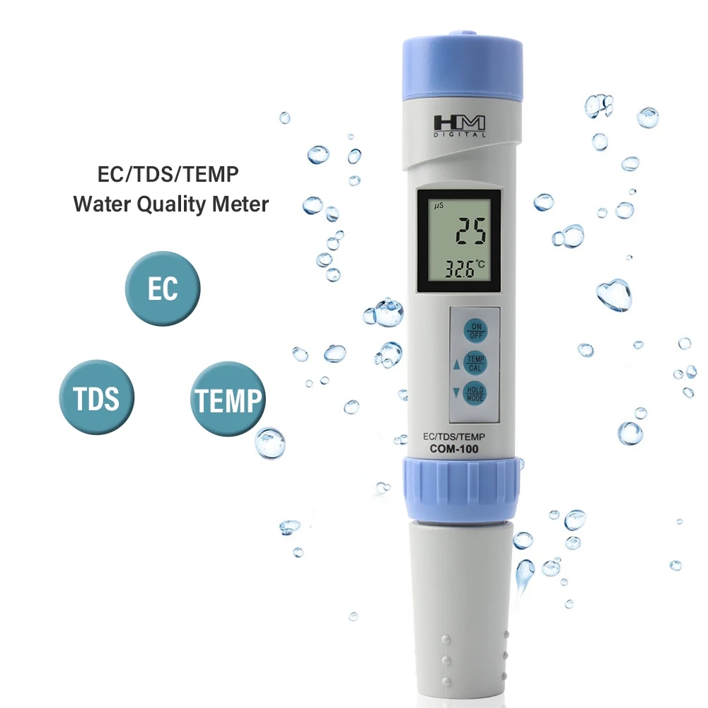 Uwelliky Testeur pH +TDS & EC Mètre Température, Testeur de qualité de l'eau  Numérique et d'étalonnage Automatique, Écran LCD et Précision de Lecture,  pour l'eau Potable, Aquariums, piscines : : Autres