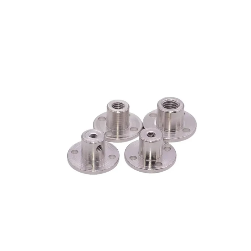 Litoexpe 4 Pieces 6mm Flange Coupling Connector, Rigid Flange Shaft Coupling Shaft Mounting Hub With Set Screws & Wrench