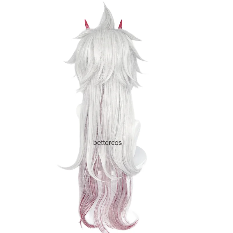 Genshin Impact Arataki Itto Cosplay Wig 80cm Silver Red Wig Cosplay Anime Cosplay Wig Heat Resistant Synthetic Wigs 