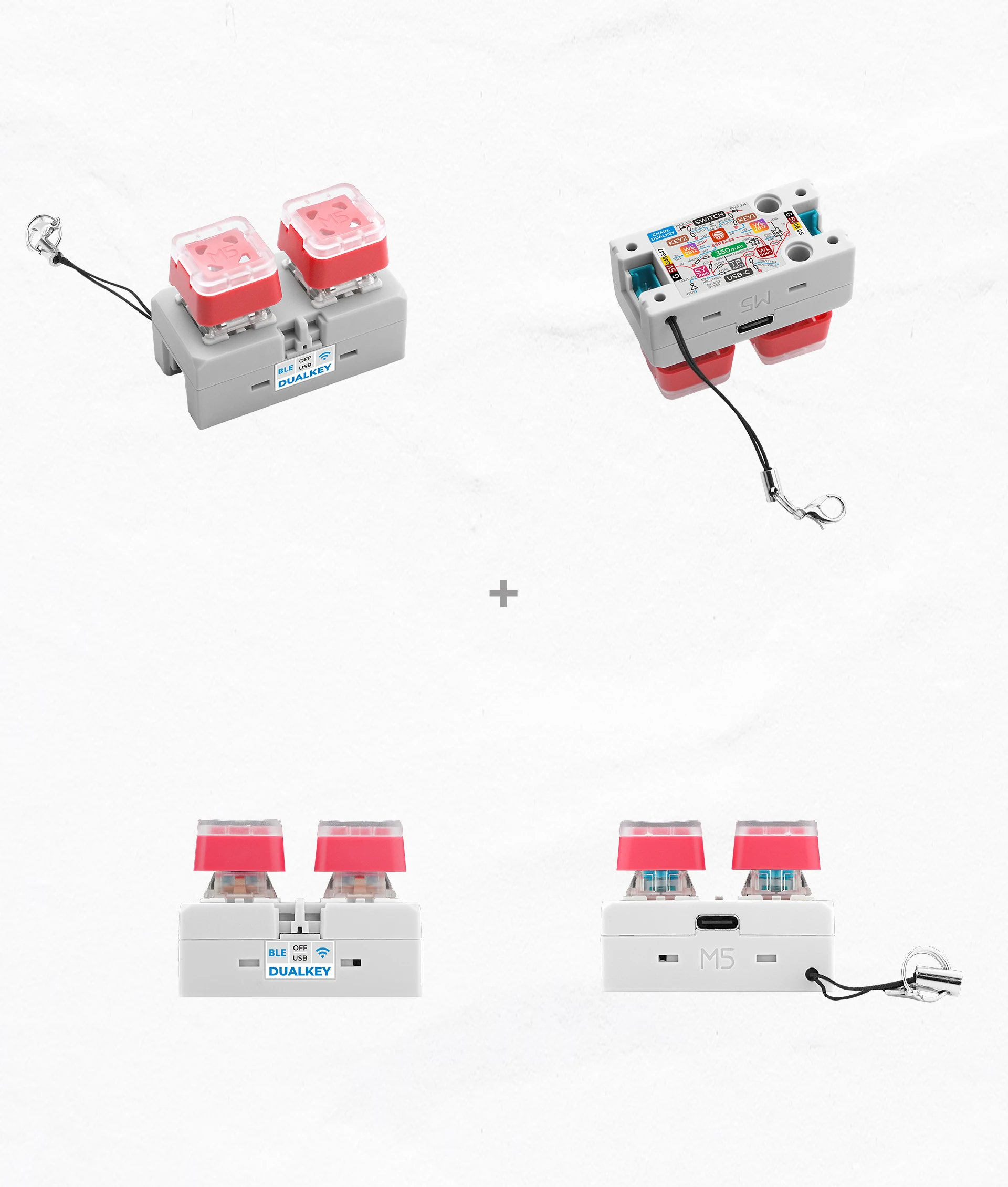 Official Chain Dual Key with ESP32-S3