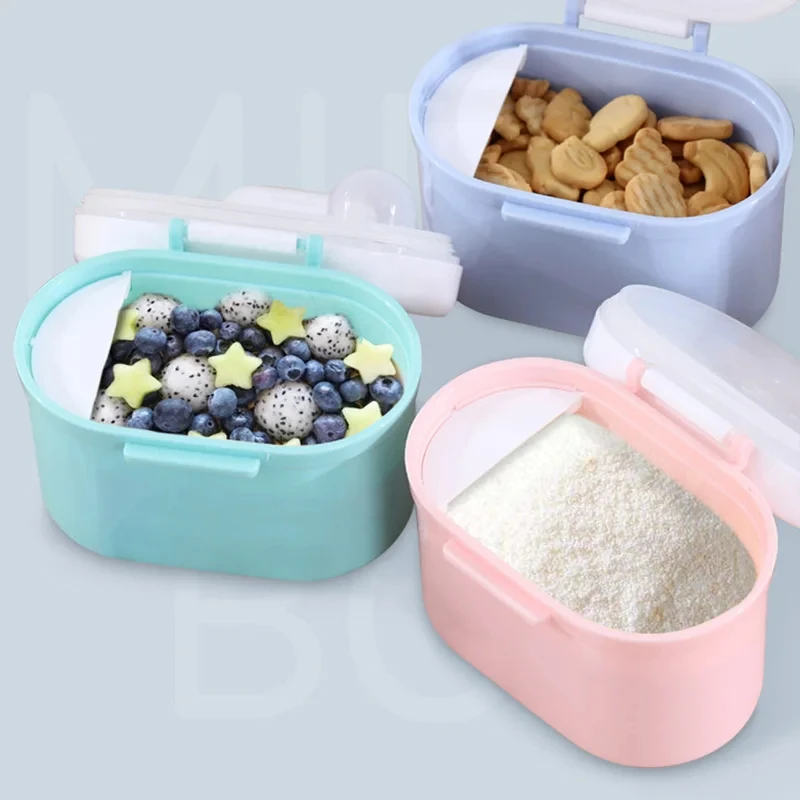 Portable Food and Milk Powder Box Plastic Cereal Dispenser Storage Box Baby Milk Powder Airtight Storage Portable Container Tank